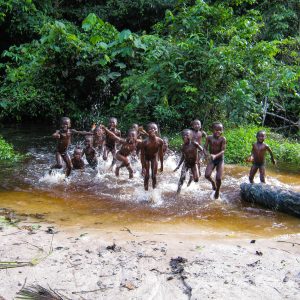 Children playing in the Isangi project, Democratic Republic of the Congo.
