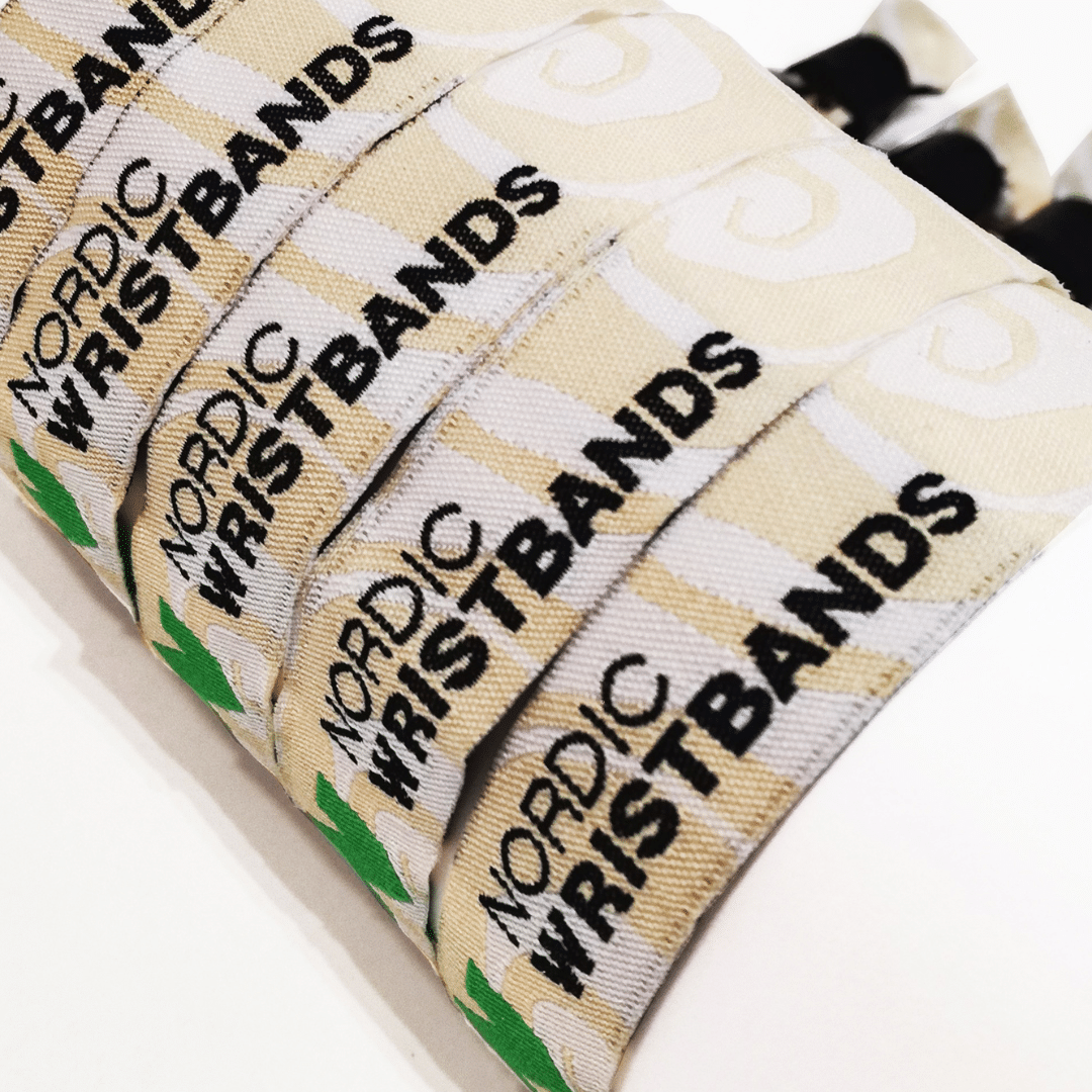 Stacked wristbands from company Nordic Wristbands